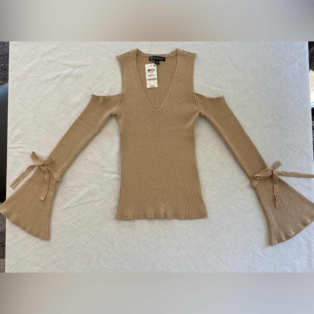 INC Cold Shoulder Knit Top